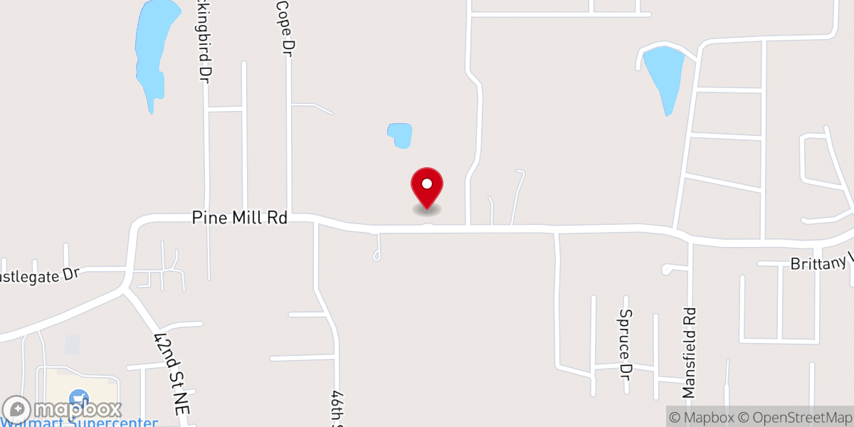 Map showing location of Corner Stone Baptist Church