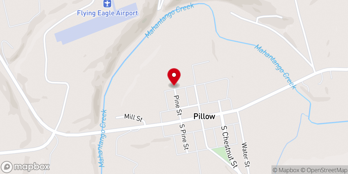 Map showing location of Salem-zion Church of Pillow Inc