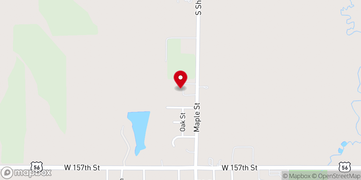 Map showing location of Overbrook United Methodist Church