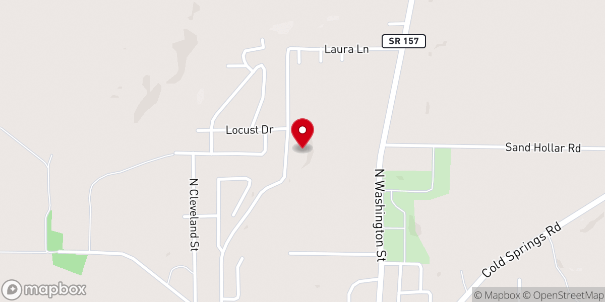 Map showing location of First Baptist Church