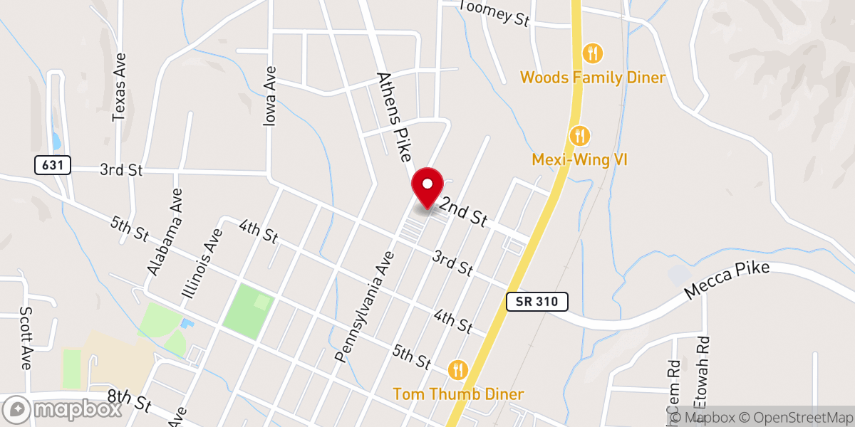 Map showing location of Spirit City Church North Etowah