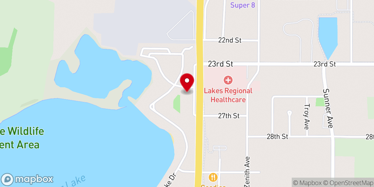 Map showing location of Milford Baptist Church