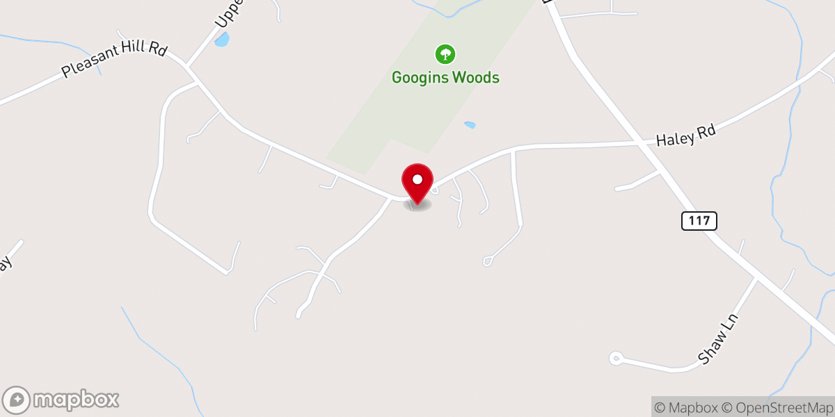 Map showing location of Pleasant Hill Baptist Church