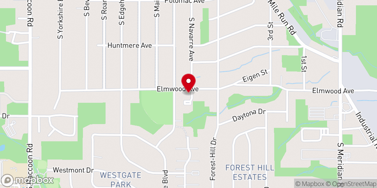 Map showing location of The Upper Room Mininstries Austintown