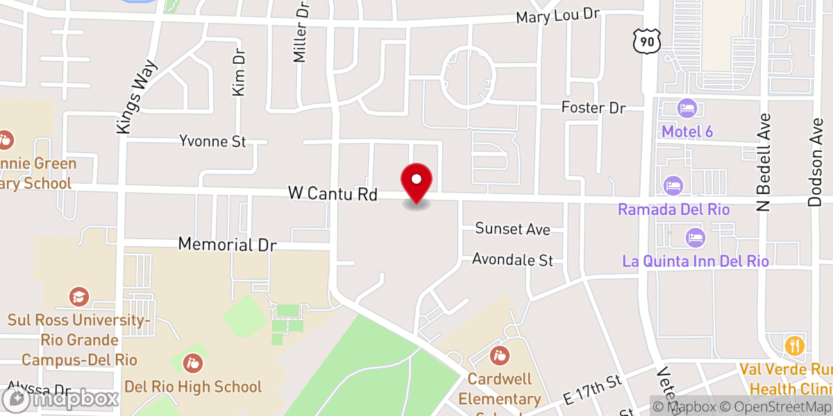 Map showing location of Central Church of Christ