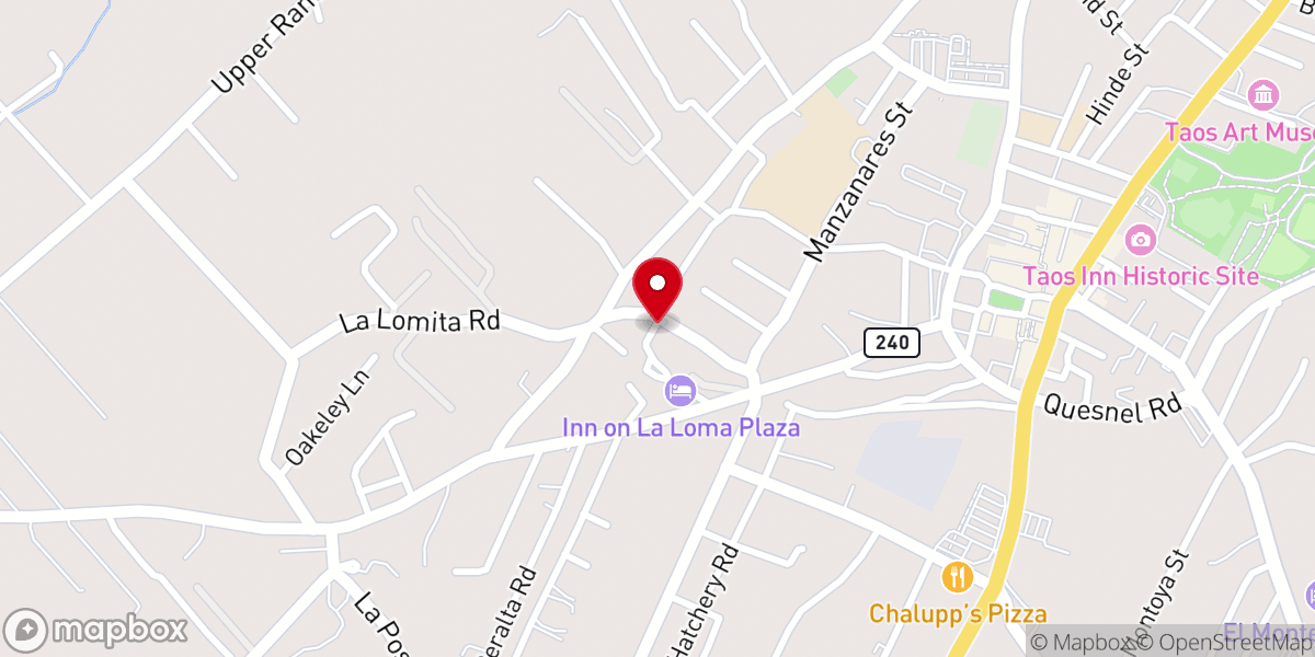 Map showing location of Casa De La Capilla