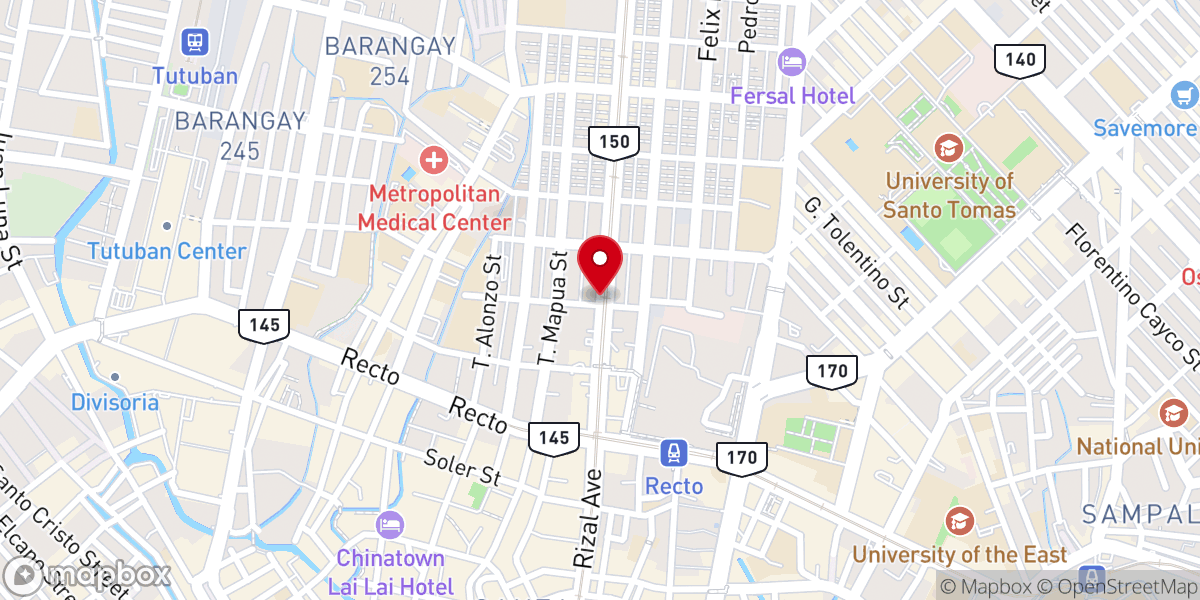 Map showing location of JTG Church Global Manila