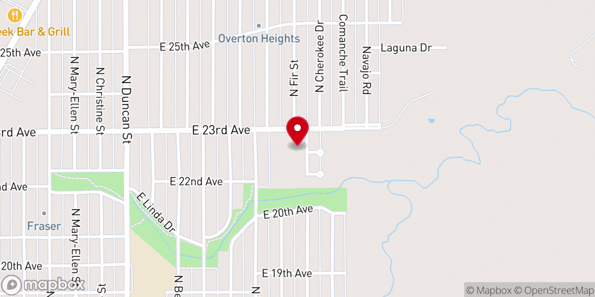 Map showing location of Calvary Baptist Church