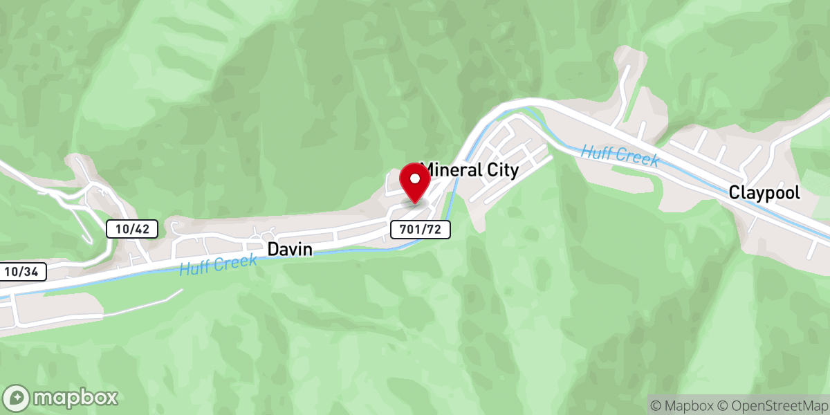 Map showing location of Church of Christ