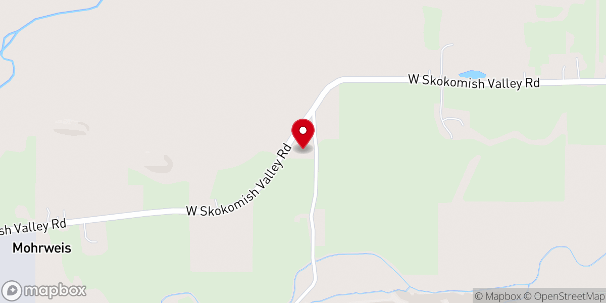 Map showing location of Skokomish Community Church