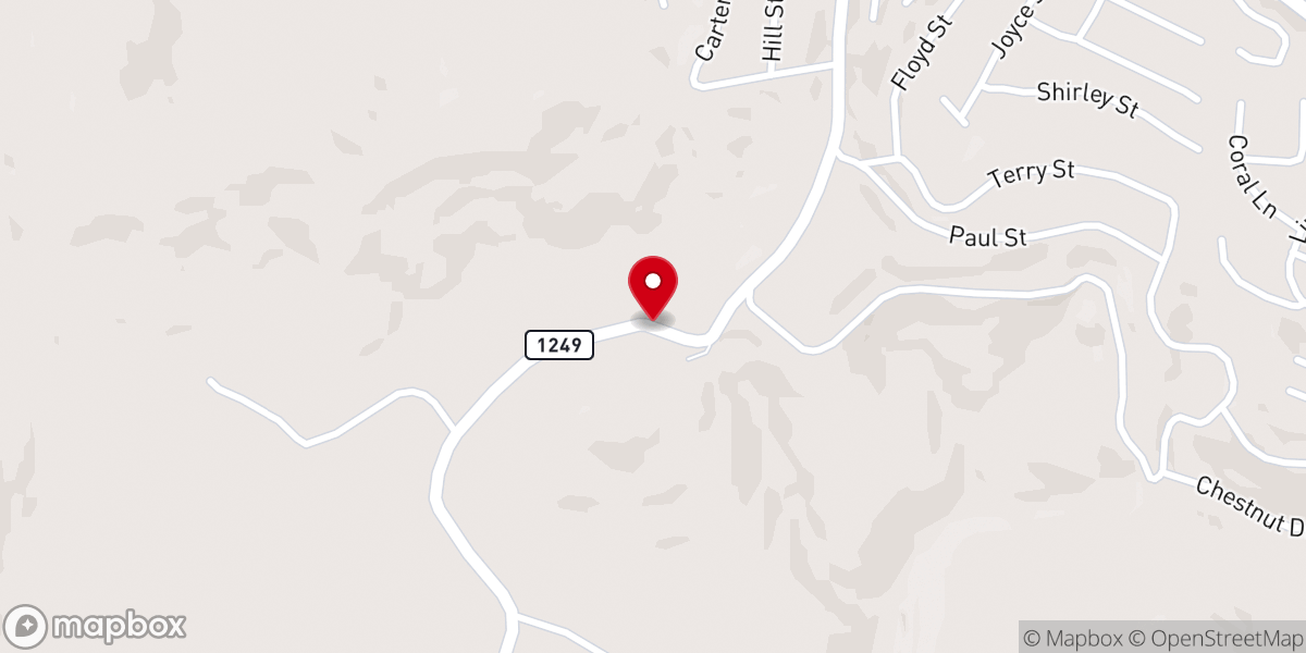Map showing location of Buffalo Baptist Church