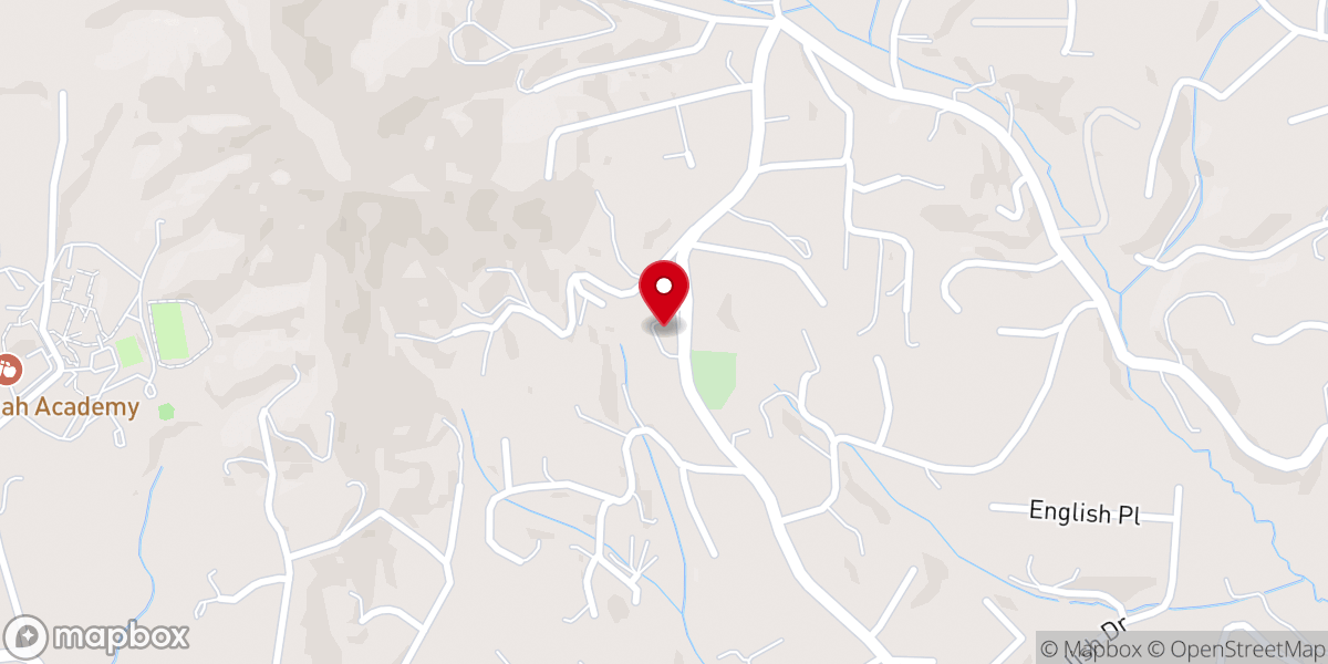 Map showing location of Oak Hill United Methodist Church