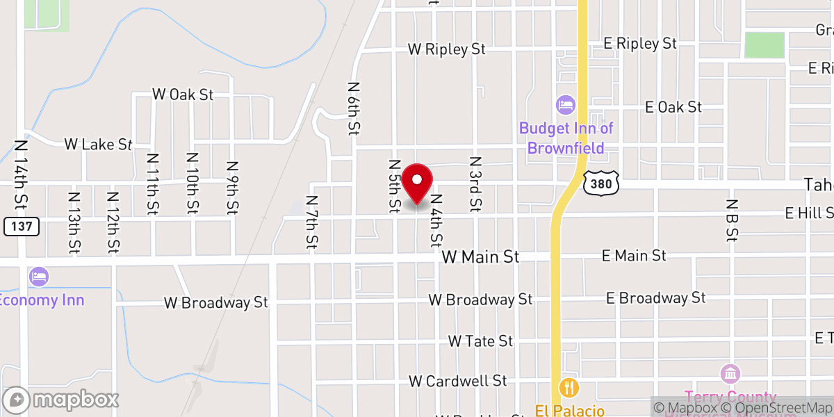Map showing location of Brownfield News