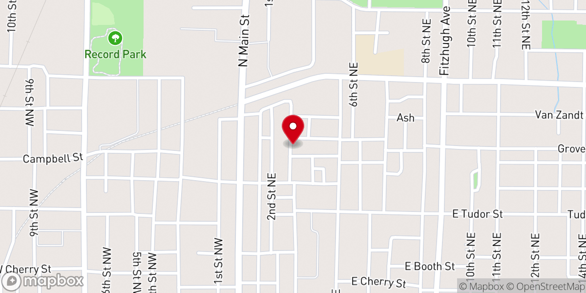 Map showing location of Grace Temple Church of God in Christ