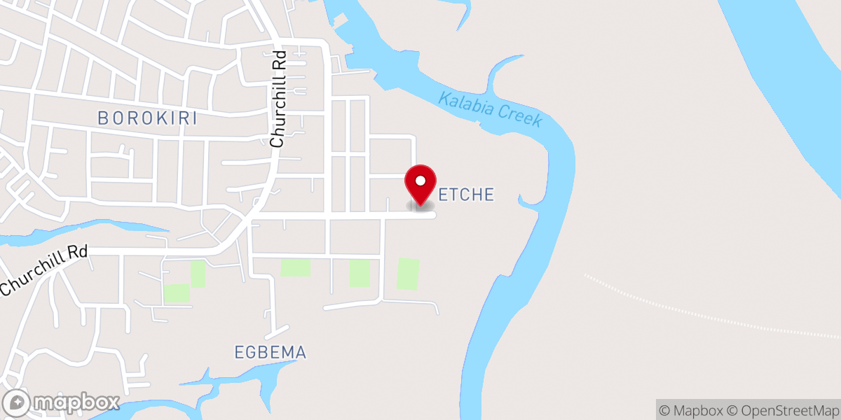 Map showing location of Calvary Baptist Church