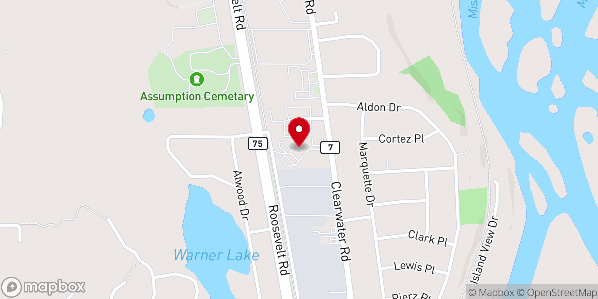 Map showing location of Grace United Methodist Church