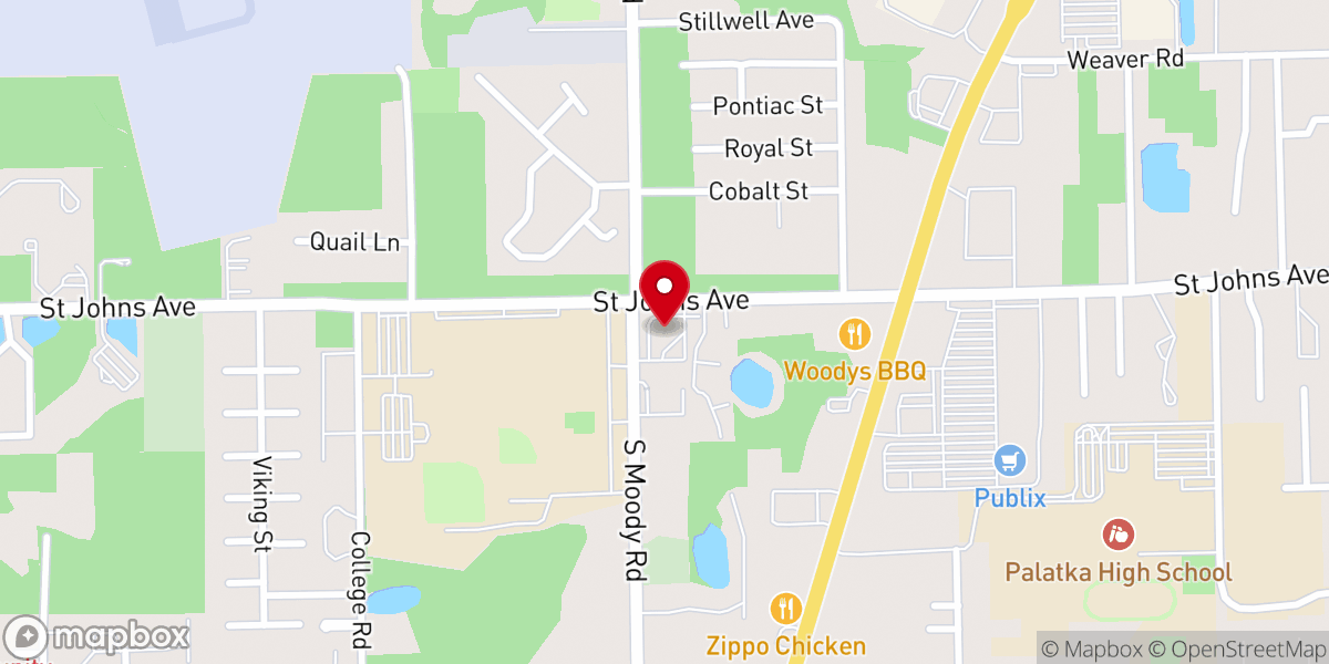 Map showing location of Mount Tabor First Baptist Church