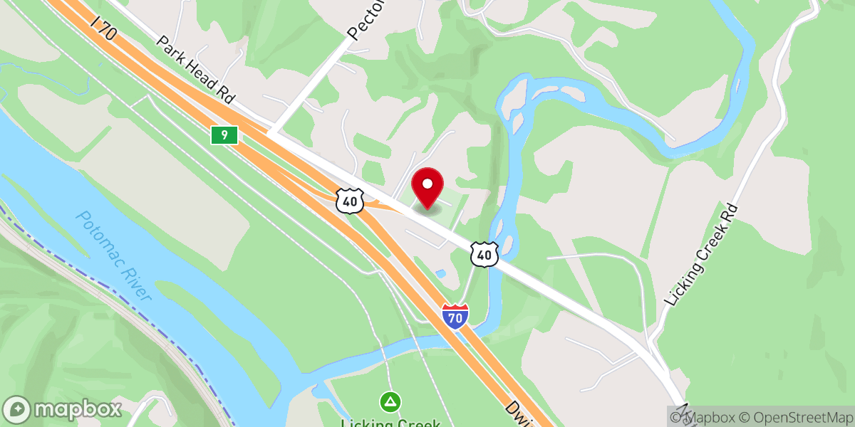 Map showing location of Parkhead United Methodist Church