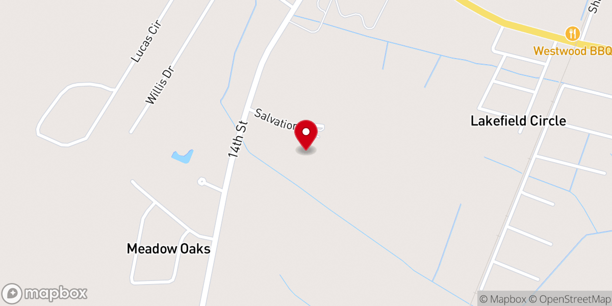 Map showing location of Salvation Temple