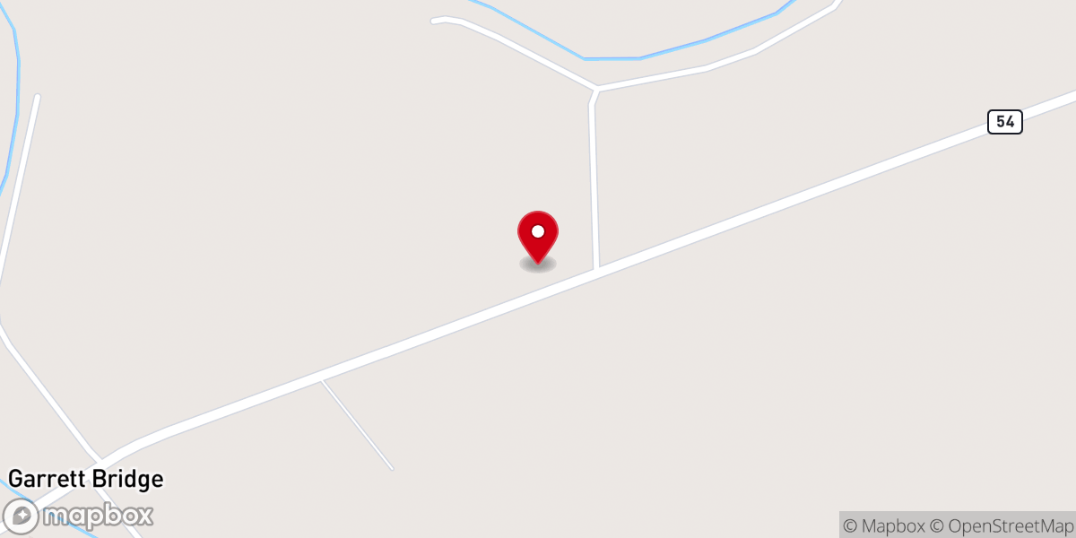 Map showing location of Anderson Chapel Baptist Church