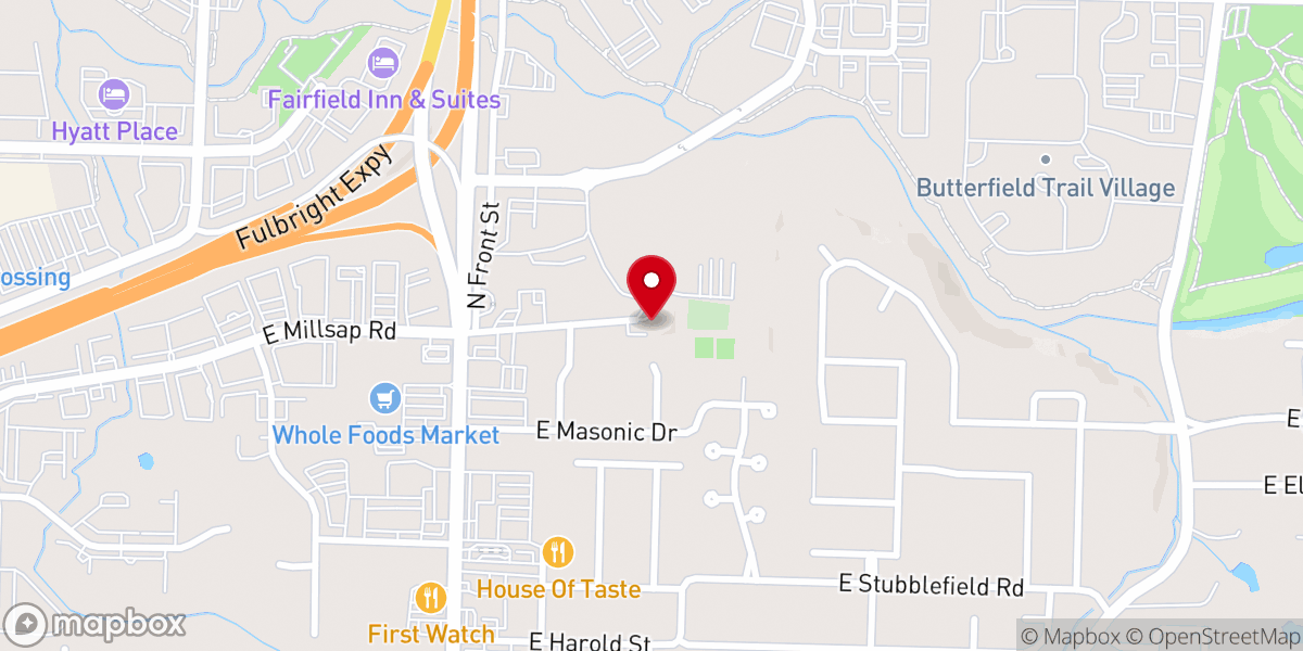 Map showing location of Christian Life Cathedral