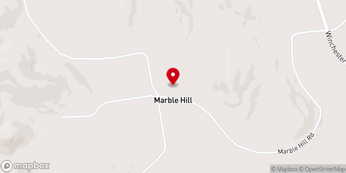 Map showing location of Marble Hill United Methodist Church