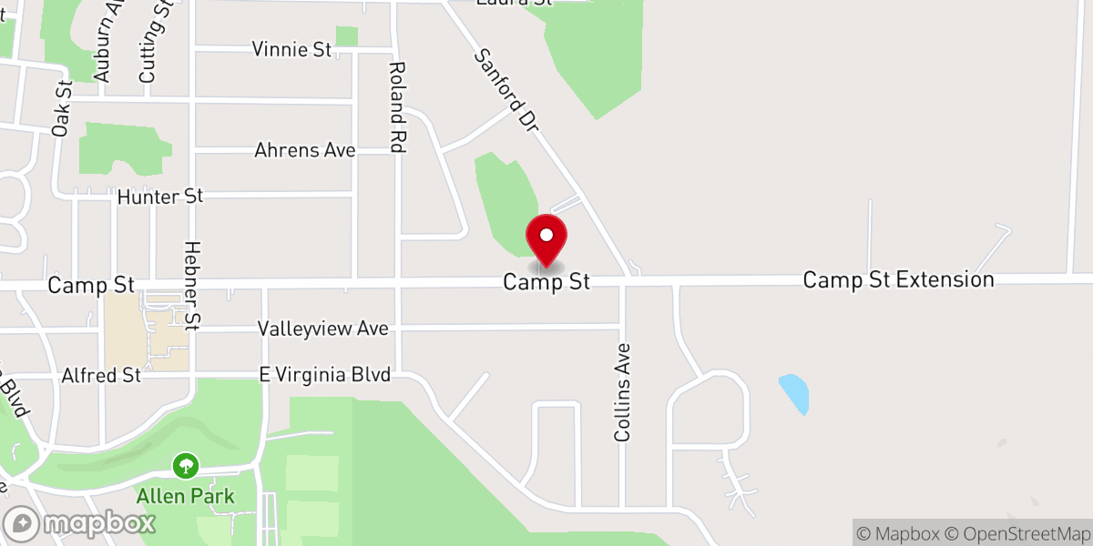 Map showing location of Lighthouse Baptist Church