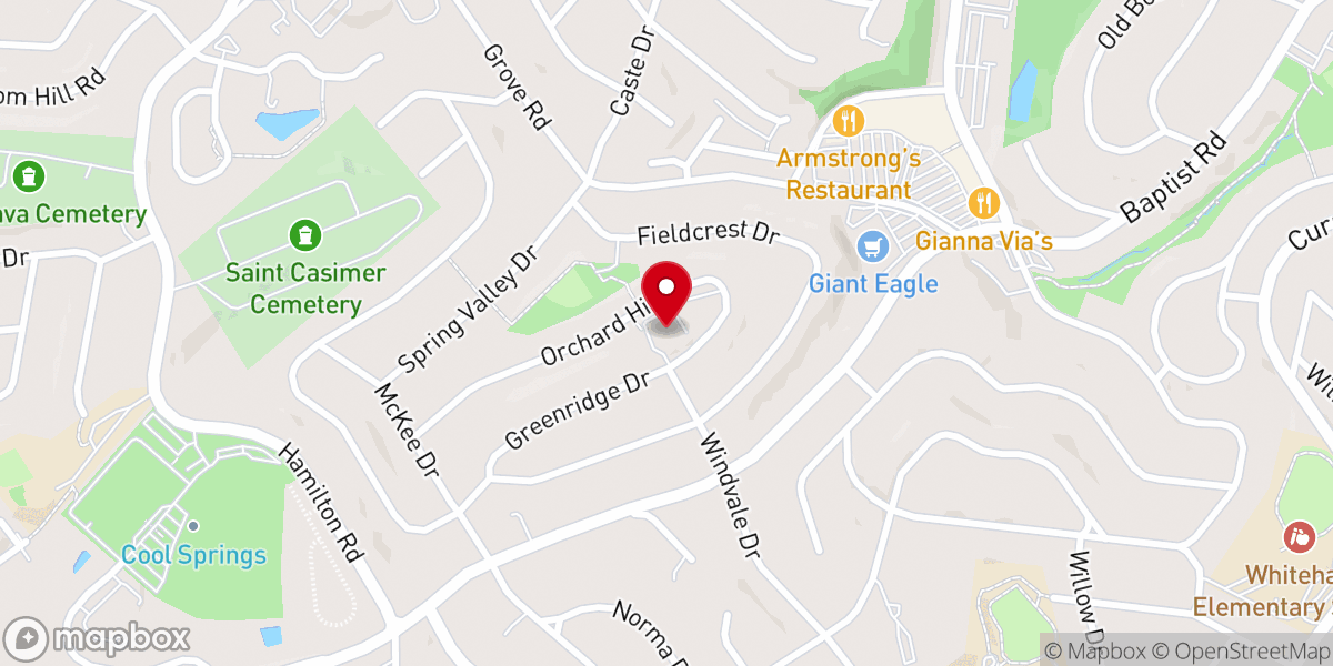 Map showing location of Our Lady of Hope Parish - St. Gabriel Church