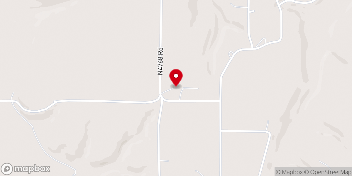 Map showing location of Elm Grove Baptist Church
