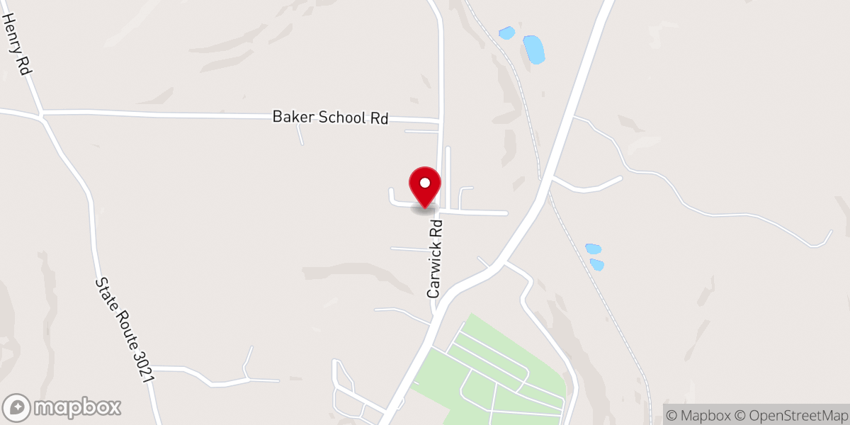 Map showing location of Carwick Wesleyan Church