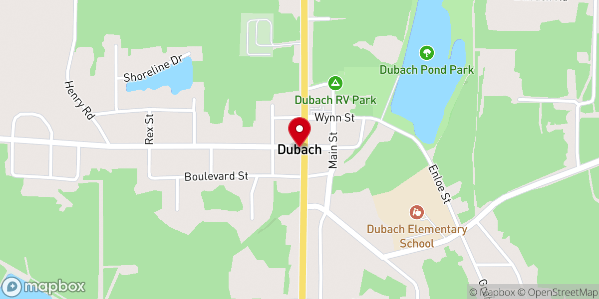 Map showing location of Union Baptist Church