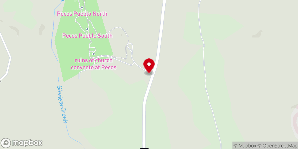 Map showing location of Pecos National Historical Park
