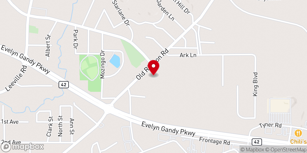 Map showing location of Abundant Faith Church