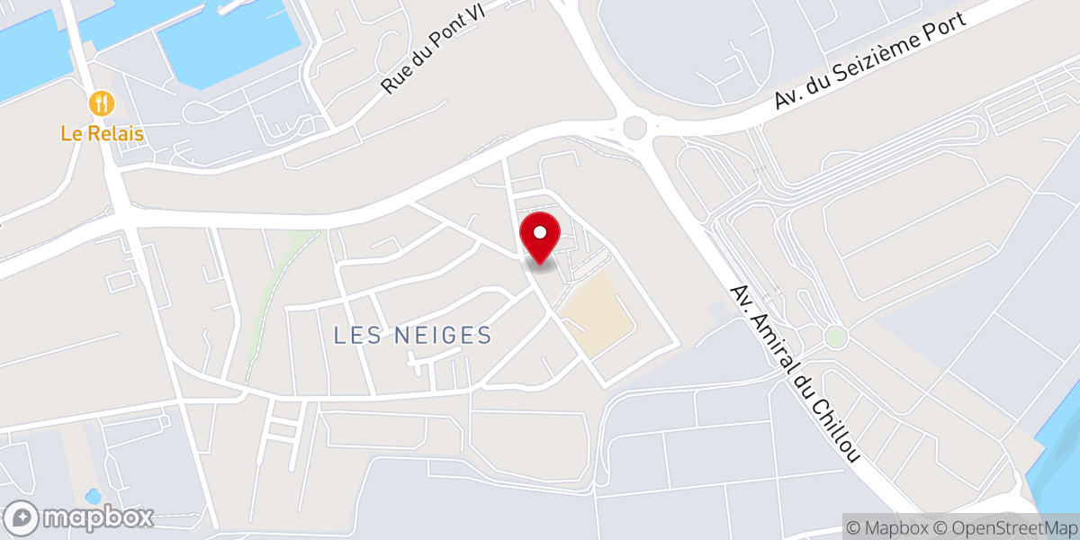 Map showing location of Église Notre Dame des Neiges