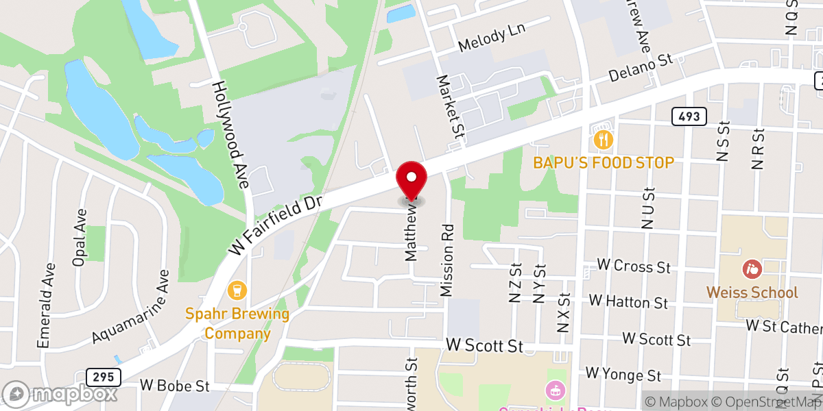 Map showing location of Point Baptist Church Innerarity Point Road