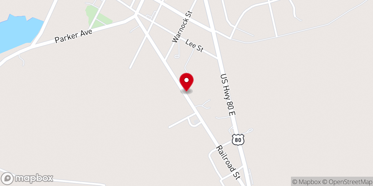 Map showing location of Little Bethel Church