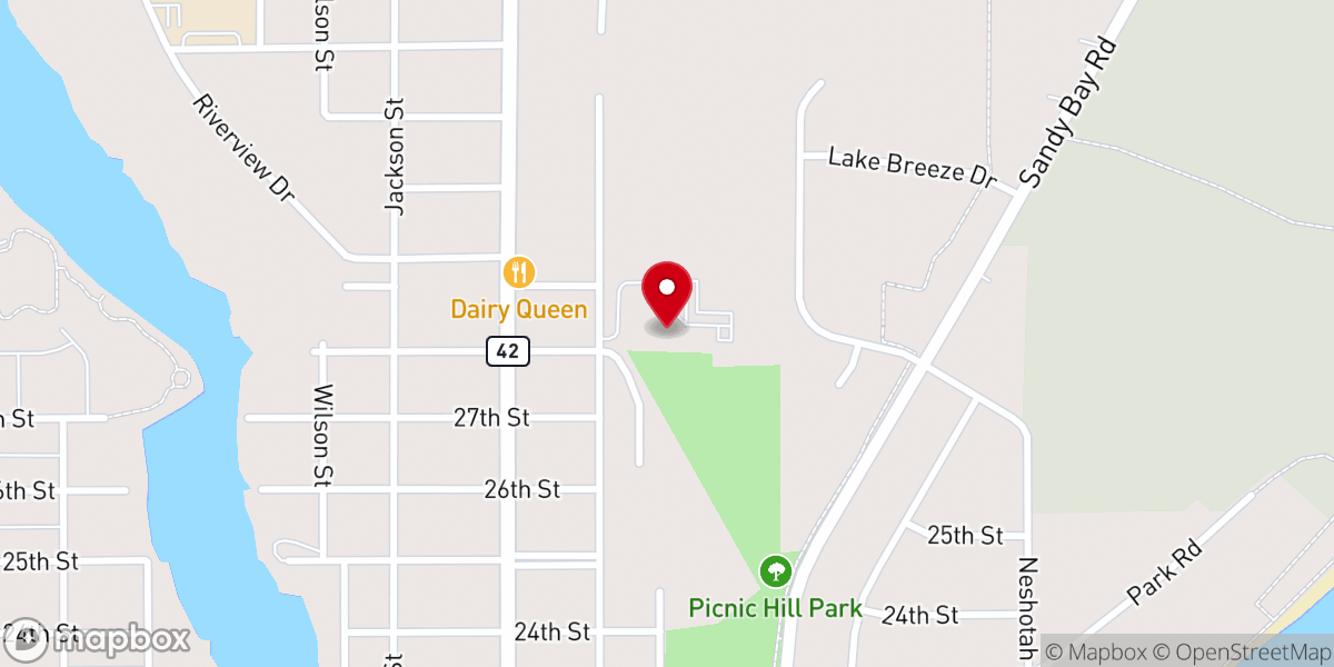 Map showing location of Grace Congregational United Church of Christ