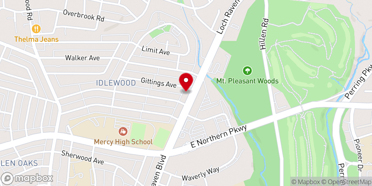 Map showing location of Reformation Lutheran Church