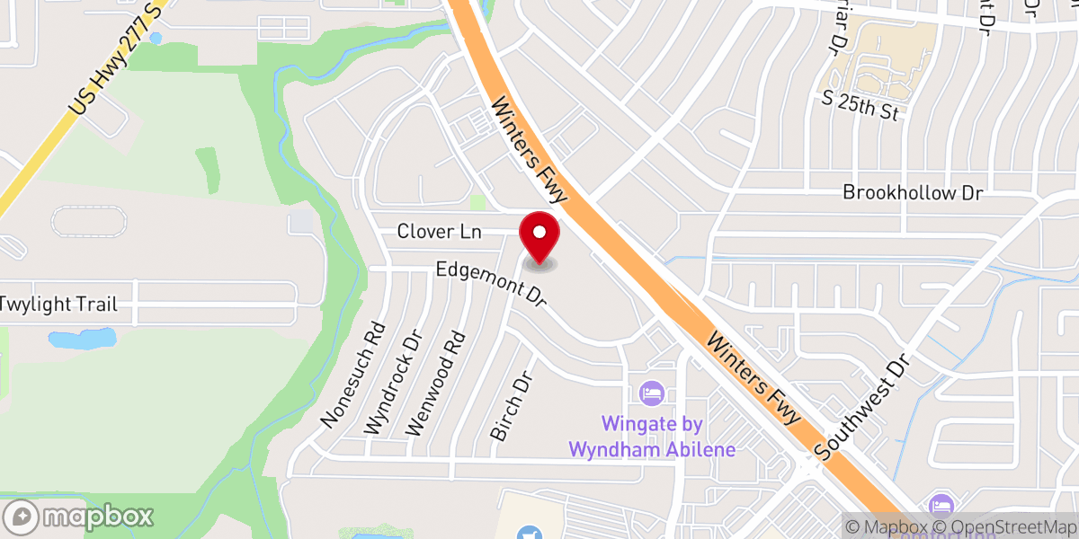 Map showing location of Wyndrock Baptist Church