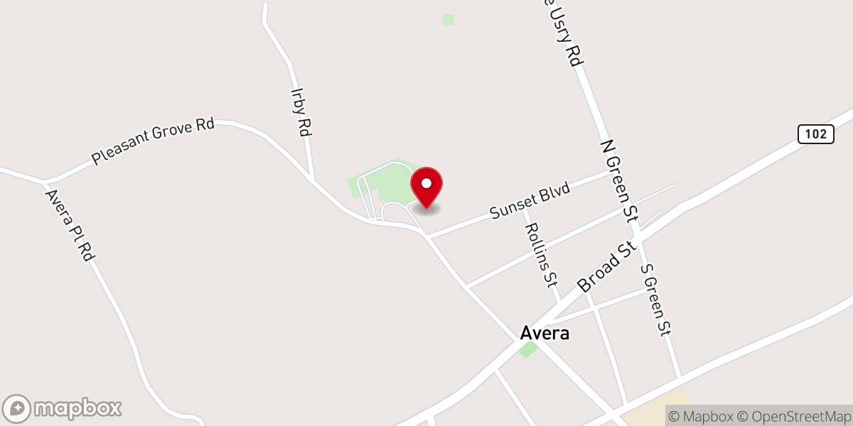 Map showing location of Duharts Baptist Church