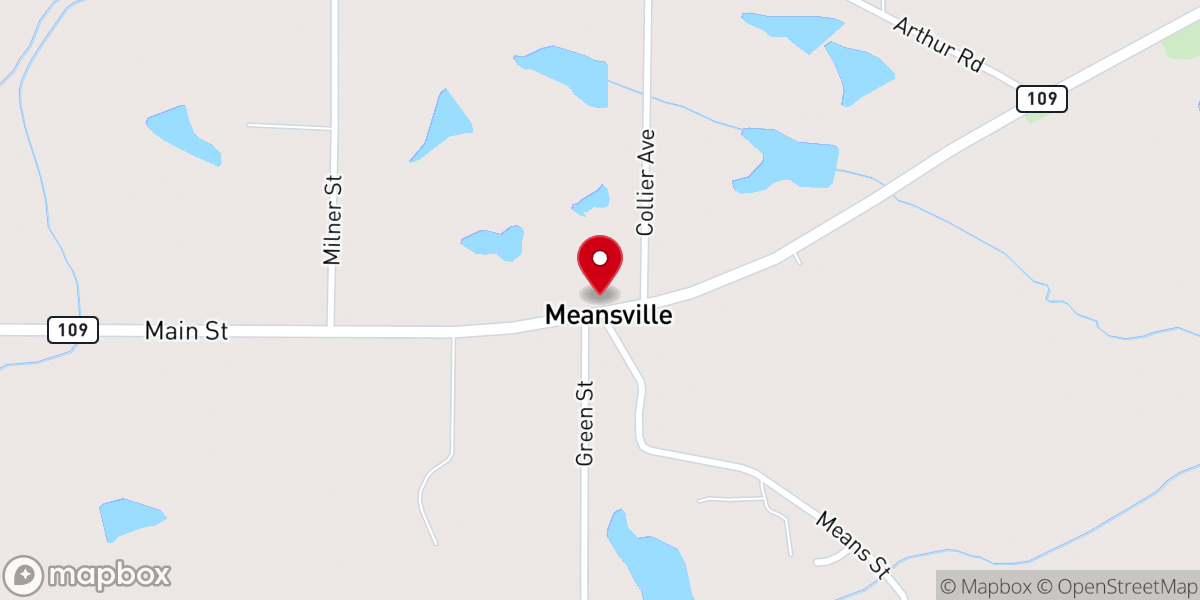 Map showing location of Fincher United Methodist Church