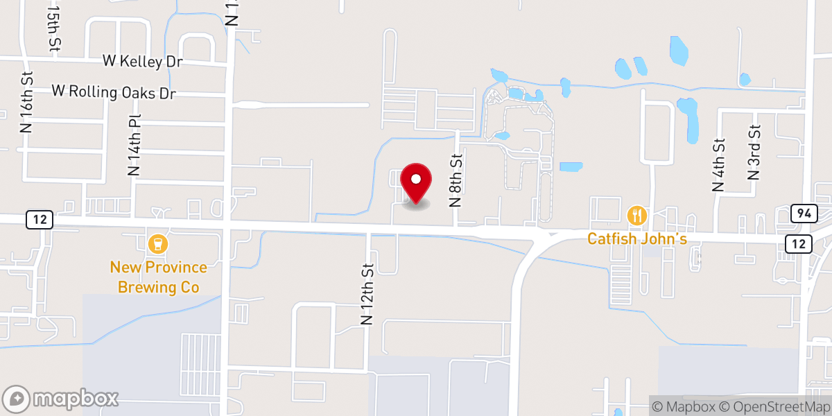 Map showing location of Holy Trinity Lutheran Church