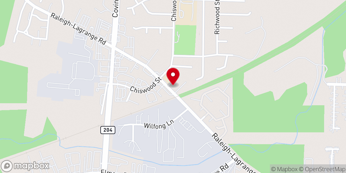 Map showing location of Agape Baptist Church