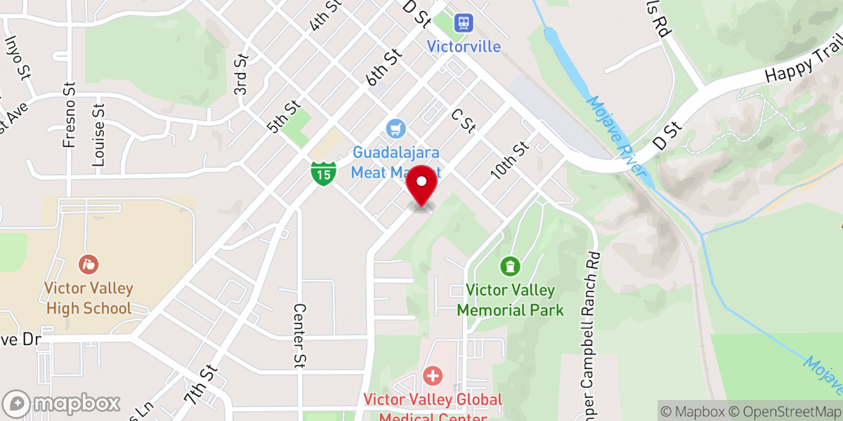 Map showing location of Victorville Living Word Community