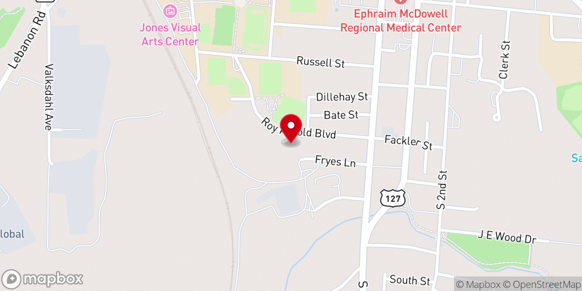 Map showing location of Southern Heights Baptist Church