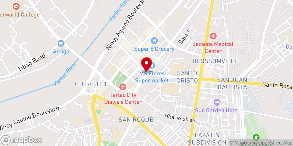 Map showing location of Our Lady of Fatima Parish Church - San Vicente, Santa Ignacia, Tarlac (Diocese of Tarlac)