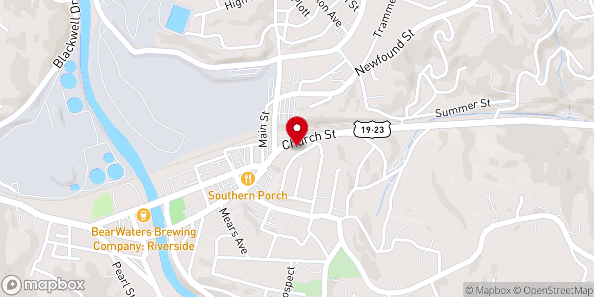 Map showing location of Canton Central United Methodist