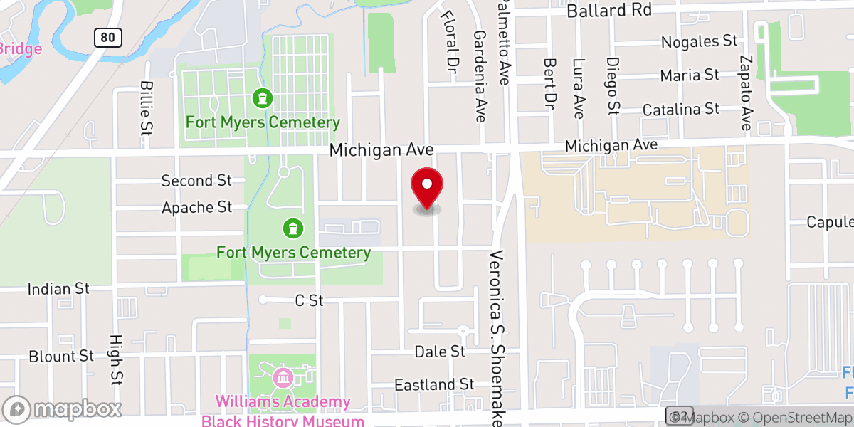 Map showing location of Jerusalem Church of God in Christ Inc