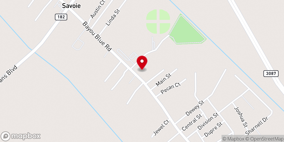 Map showing location of The Pentecostals of Houma