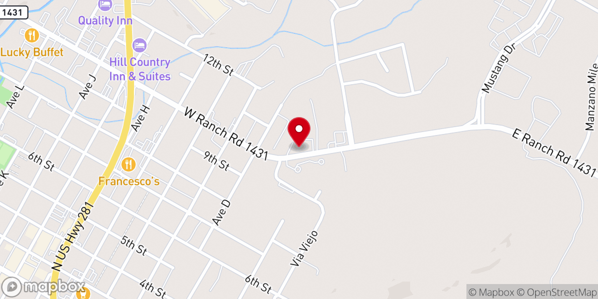 Map showing location of St Andrew Presbyterian Church